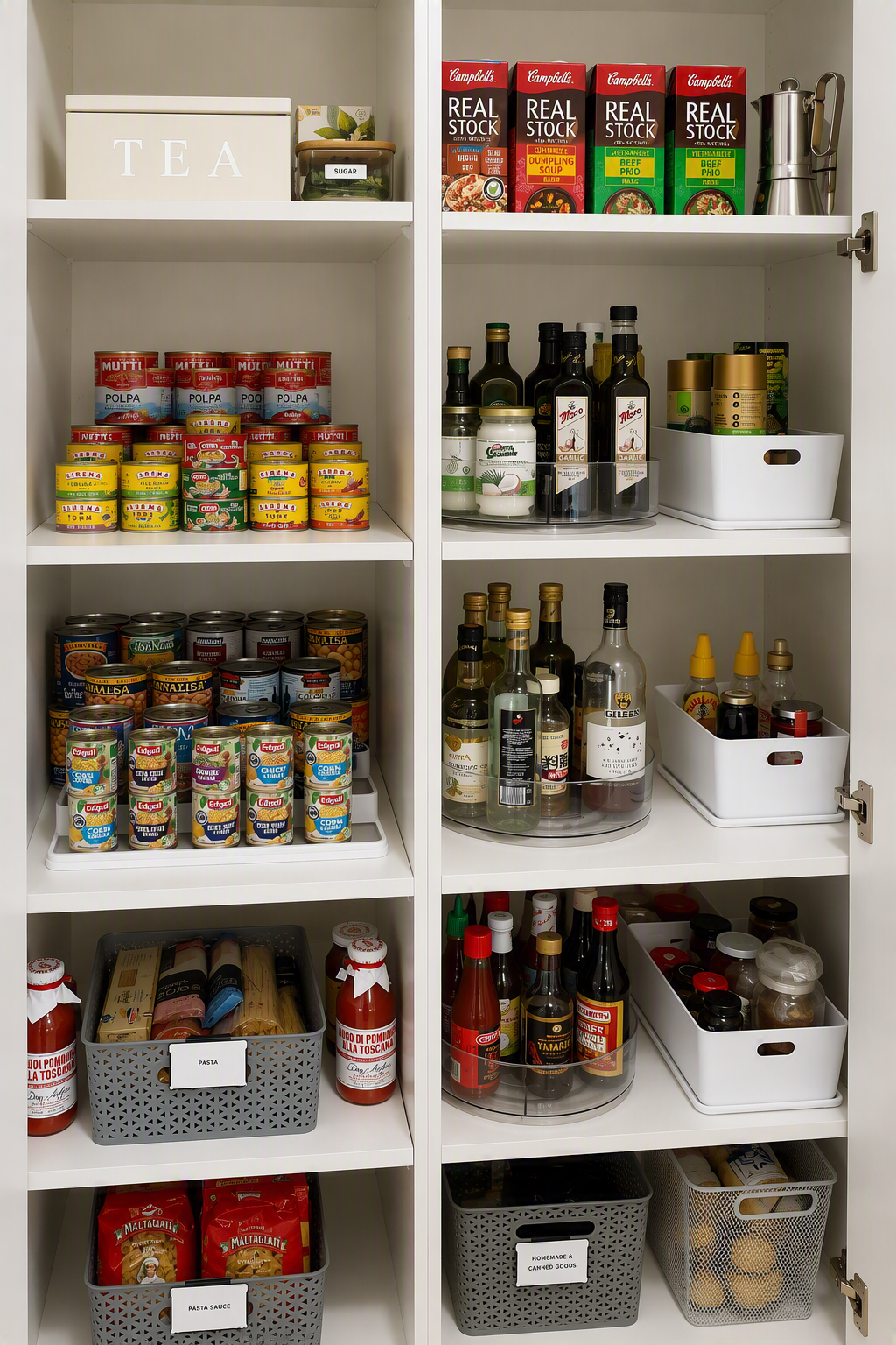Organised walk-in pantry